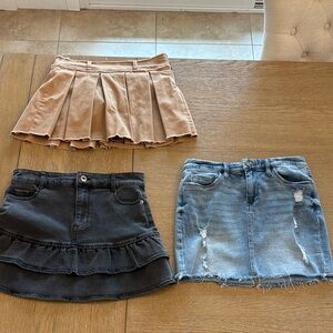 Multiple brands of girls skirts - 3 sold as a set